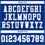 Custom Royal White-Gray Mesh Authentic Football Jersey photo 3
