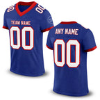 Custom Royal White-Red Mesh Authentic Football Jersey