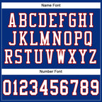 Custom Royal White-Red Mesh Authentic Football Jersey photo 3