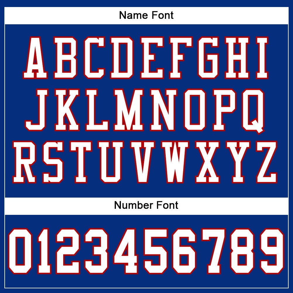 Custom Royal White-Red Mesh Authentic Football Jersey photo 3
