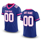 Custom Royal White-Pink Mesh Authentic Football Jersey