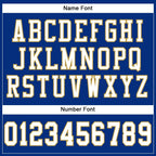 Custom Royal White-Old Gold Mesh Authentic Football Jersey photo 3