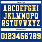 Custom Royal White-Gold Mesh Authentic Football Jersey photo 4