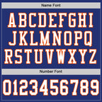 Custom Royal White-Orange Mesh Authentic Football Jersey photo 3