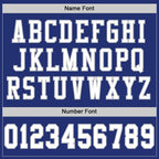 Custom Royal White-Gray Mesh Authentic Football Jersey photo 3