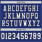 Custom Royal White-Black Mesh Authentic Football Jersey photo 3