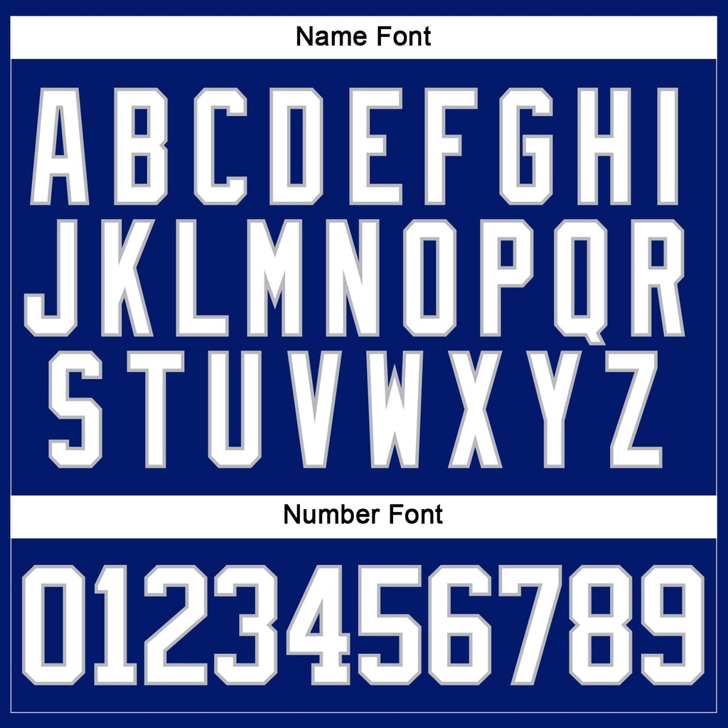 Custom Royal White-Gray Hockey Lace Neck Jersey photo 4