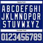 Custom Royal Gray-Navy Hockey Lace Neck Jersey photo 4
