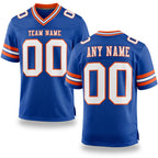 Custom Royal White-Orange Authentic Football Jersey