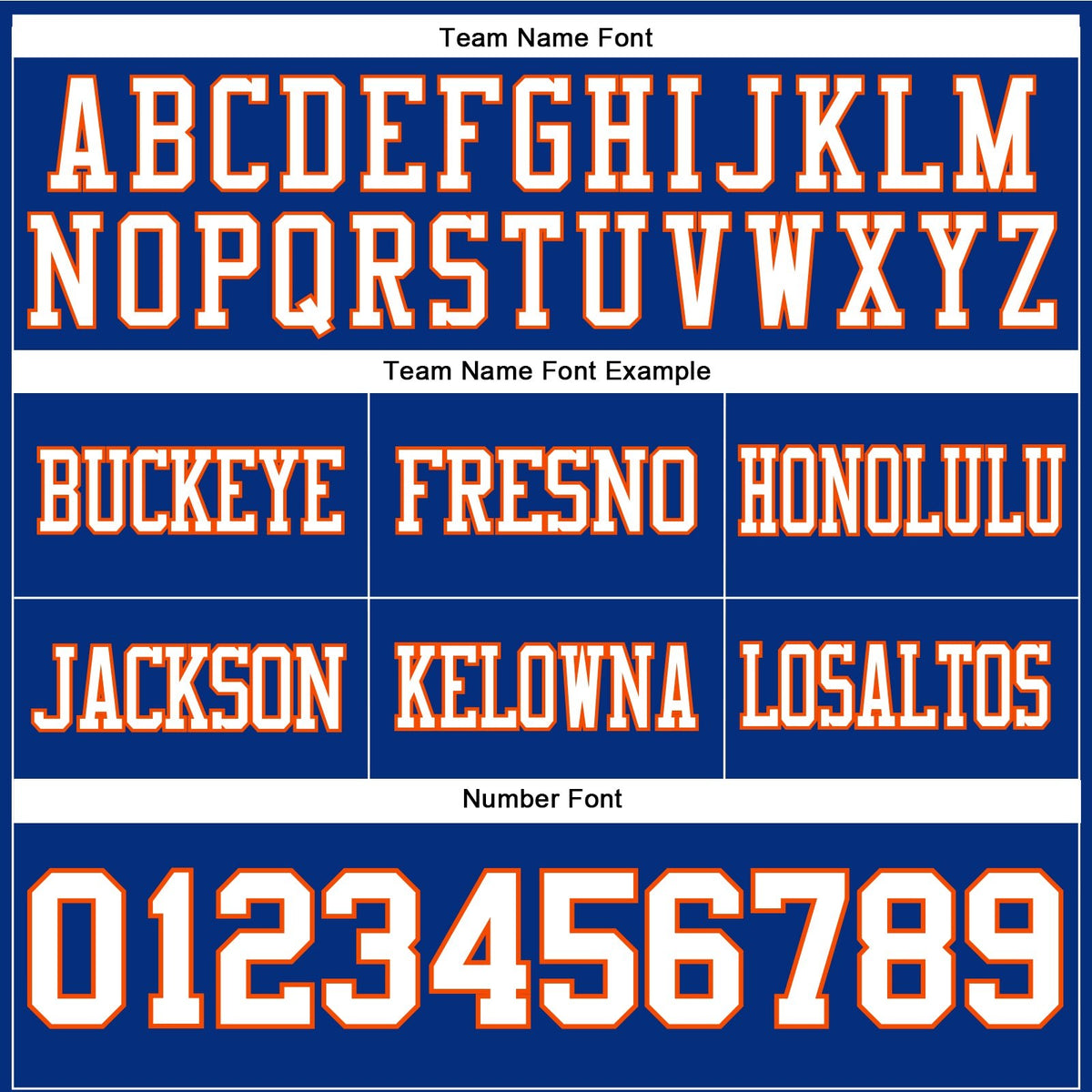 Custom Royal White-Orange Authentic Football Jersey photo 3