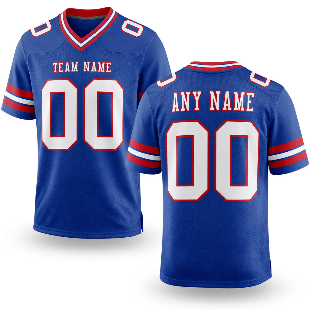 Custom Royal White-Red Authentic Football Jersey