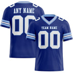 Custom Royal White-Light Blue Authentic Football Jersey photo 1