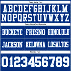 Custom Royal White-Light Blue Authentic Football Jersey photo 3