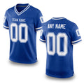Custom Royal White Mesh Authentic Throwback Football Jersey