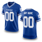 Custom Royal White Mesh Authentic Throwback Football Jersey