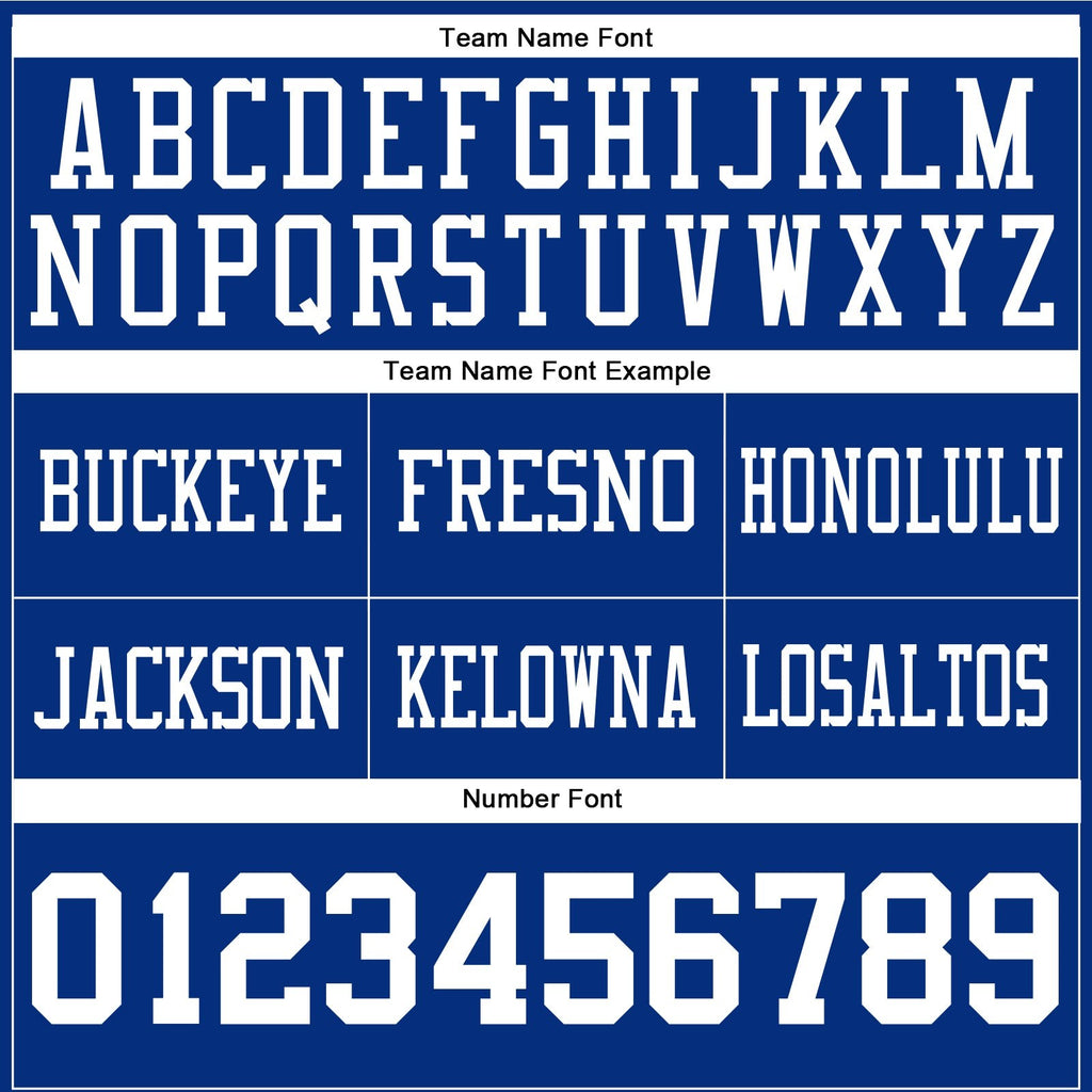 Custom Royal White Authentic Football Jersey photo 4