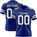 Custom Royal White-Black Authentic Football Jersey
