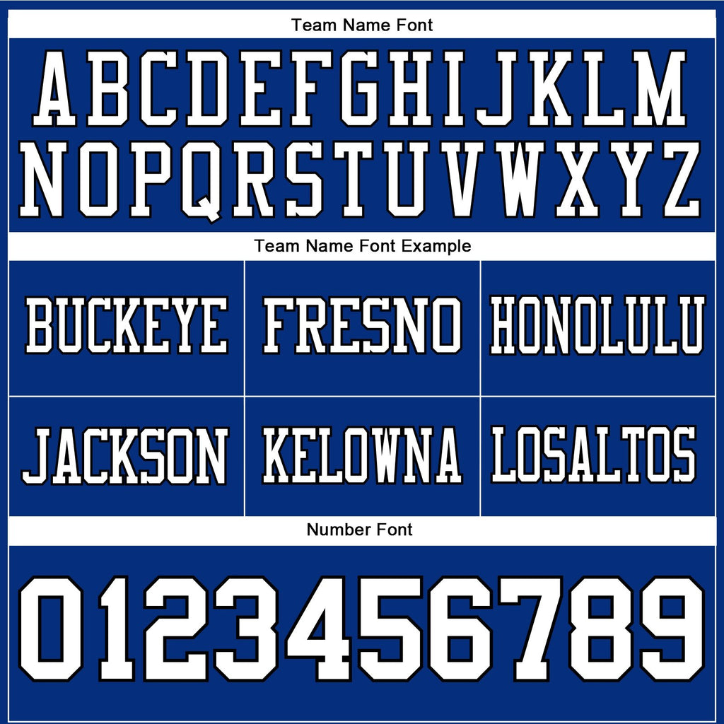 Custom Royal White-Black Authentic Football Jersey photo 3