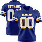 Custom Royal White-Gold Authentic Football Jersey photo 1