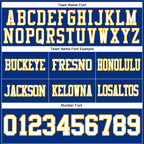 Custom Royal White-Gold Authentic Football Jersey photo 4