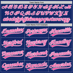 Custom Stitched Royal Pink-White Baseball Pullover Sweatshirt Hoodie photo 3