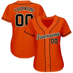 Custom Orange Black Cream-Old Gold Baseball Jersey photo 2