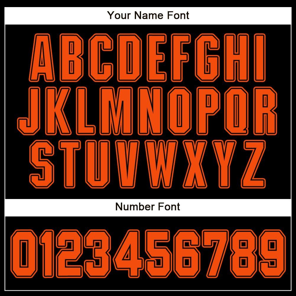 Custom Black Orange Baseball Jersey photo 3