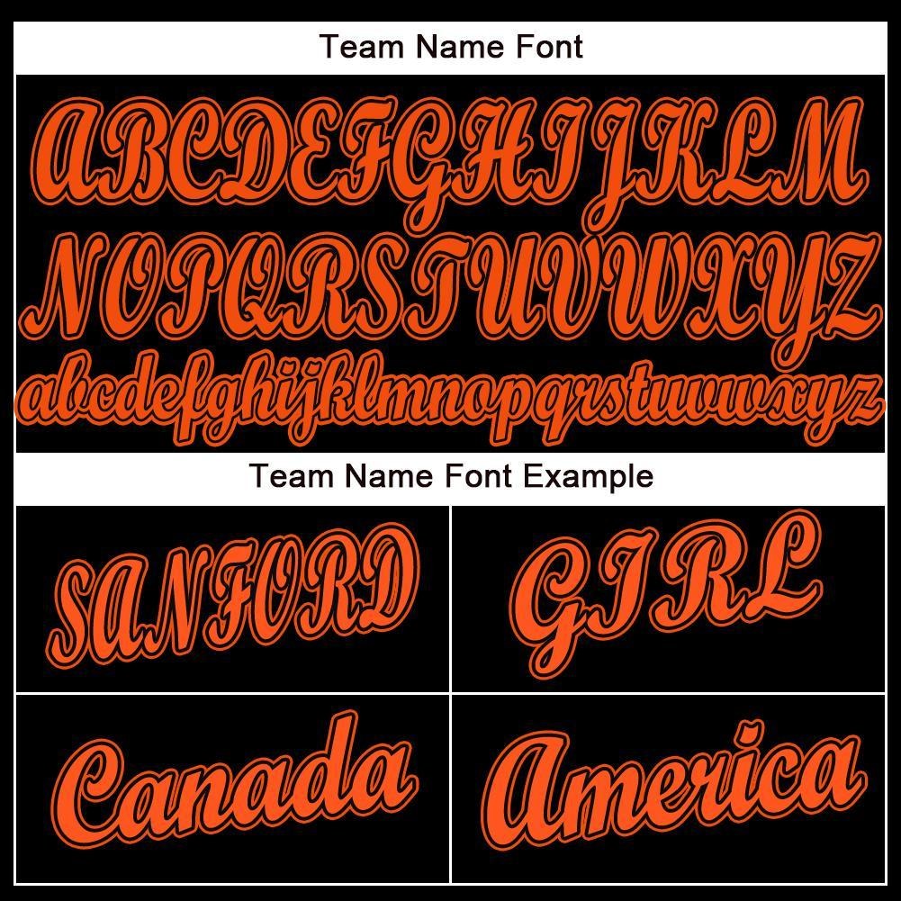 Custom Black Orange Baseball Jersey photo 4