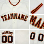 Custom Cream Black Orange-Old Gold Baseball Jersey detail