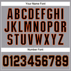 Custom Gray Black Orange-Old Gold Baseball Jersey photo 2