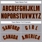 Custom Gray Black Orange-Old Gold Baseball Jersey photo 3
