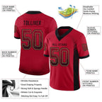 Custom Red Black-Old Gold Drift Fashion Football Jersey photo 4