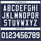 Custom Navy White Baseball Jersey photo 3