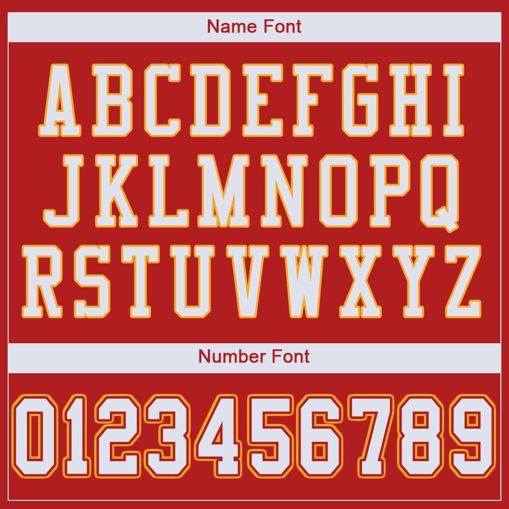 Custom Scarlet White-Gold Mesh Authentic Football Jersey photo 5