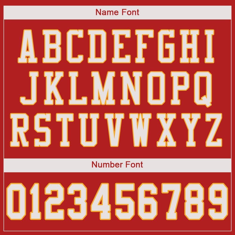 Custom Scarlet White-Gold Mesh Authentic Football Jersey photo 4