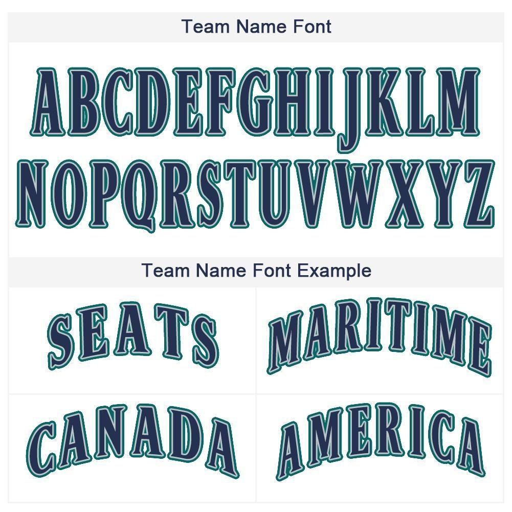 Custom White Navy-Teal Baseball Jersey photo 4