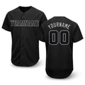 Custom Black Gray Baseball Jersey
