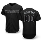 Custom Black Gray Baseball Jersey