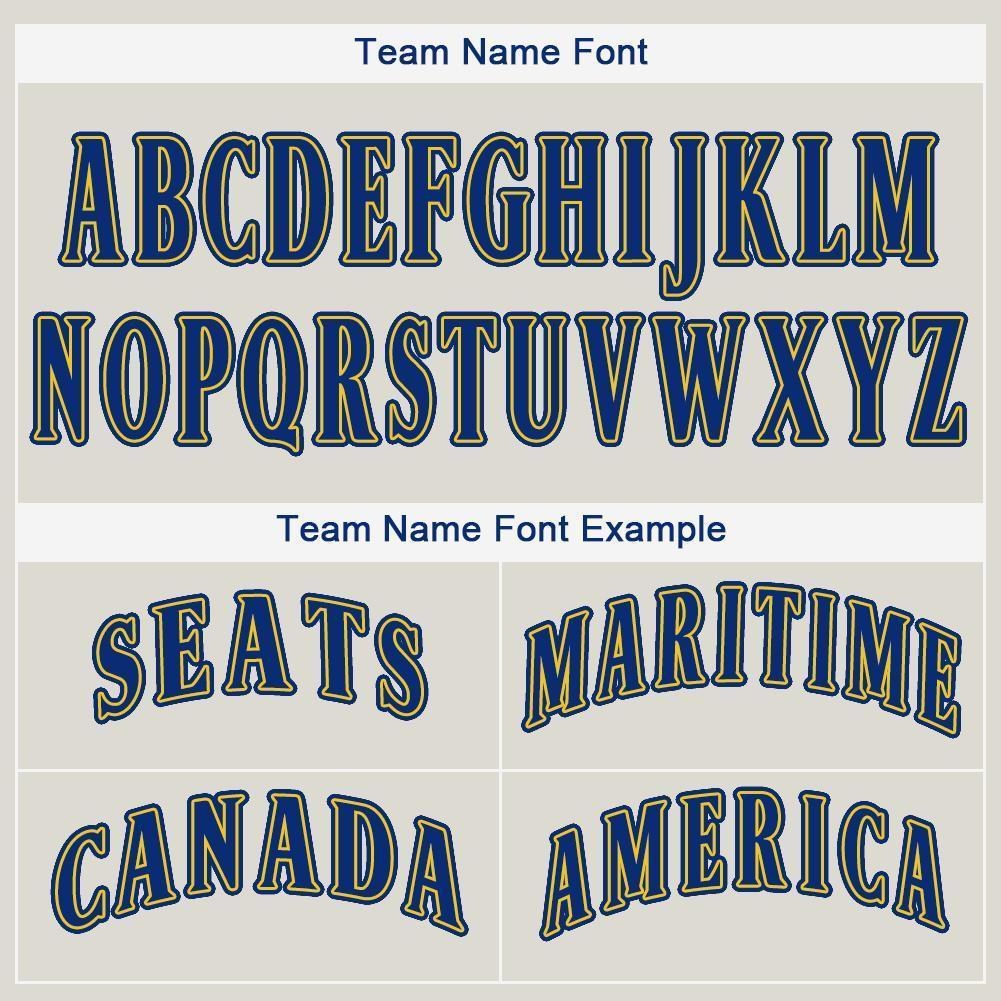Custom Cream Royal-Gold Baseball Jersey photo 4
