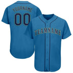Custom Light Blue Navy-Teal Baseball Jersey photo 1