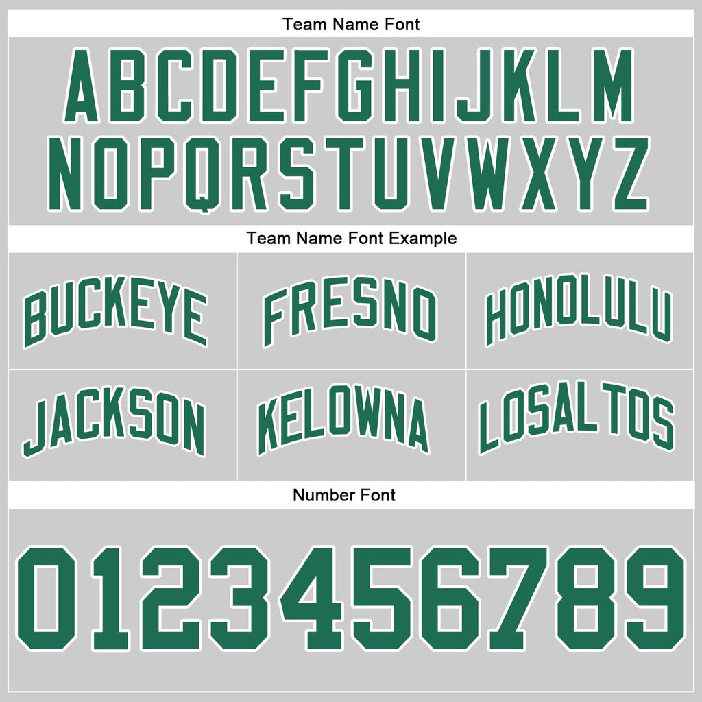 Custom Gray Kelly Green-White Authentic Throwback Basketball Shorts photo 2