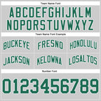 Custom Gray Kelly Green-White Authentic Throwback Basketball Shorts photo 2