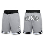 Custom Gray White-Black Authentic Throwback Basketball Shorts