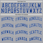 Custom Gray Royal-White Authentic Throwback Basketball Jersey photo 3