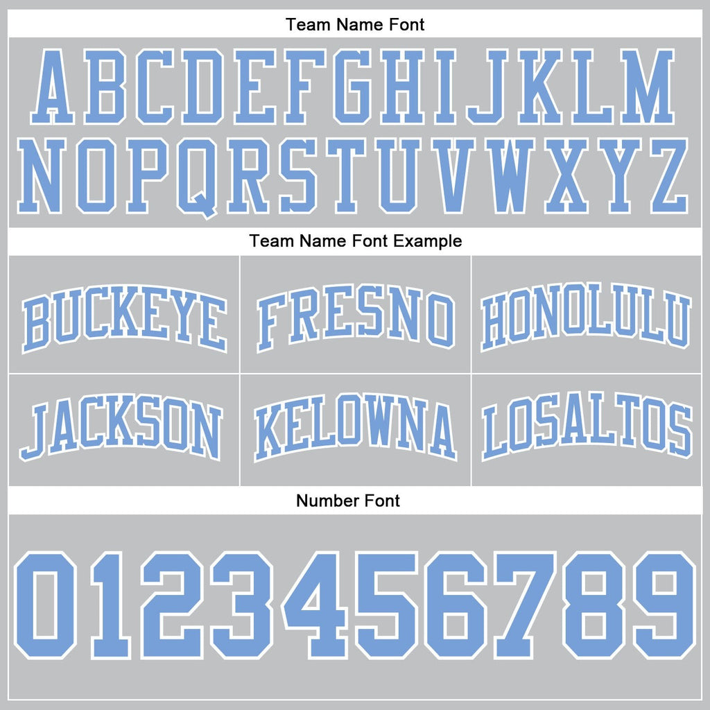 Custom Gray Light Blue-White Authentic Throwback Basketball Shorts photo 2