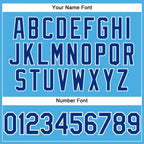 Custom Sky Blue Royal-White Performance T-Shirt photo 3