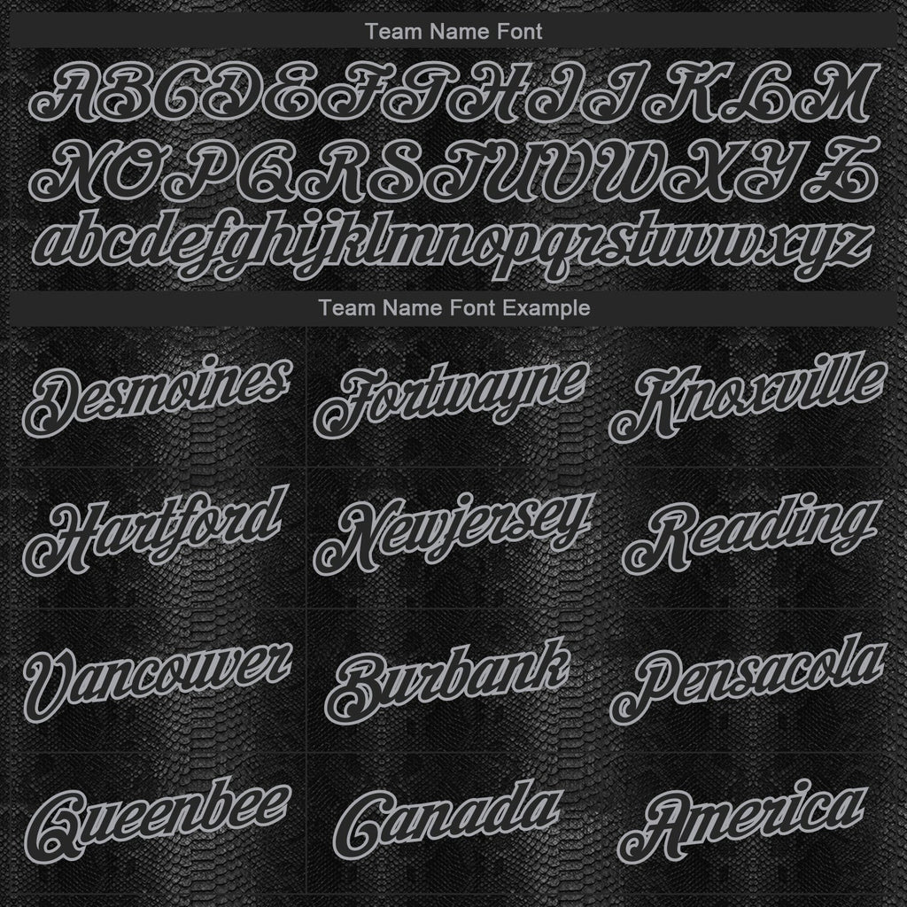 Custom Black Snakeskin Black-Gray 3D Pattern Design Authentic Basketball Jersey photo 2