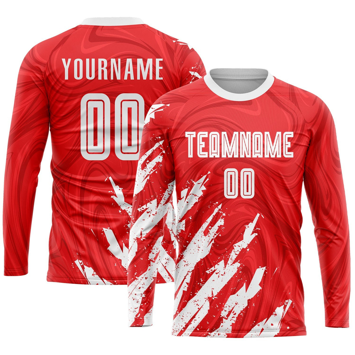 Custom Red White Sublimation Soccer Uniform Jersey photo 3