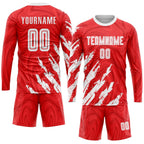 Custom Red White Sublimation Soccer Uniform Jersey photo 4