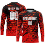 Custom Red White-Black Sublimation Soccer Uniform Jersey photo 3